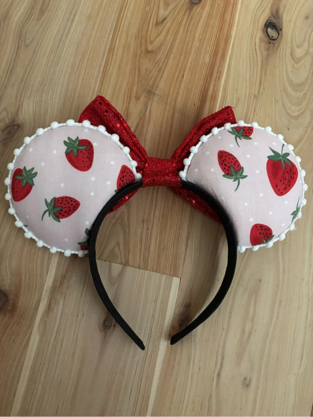 Strawberry Disney Minnie Mouse ears